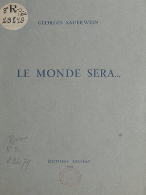 cover image of Le monde sera...